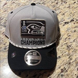 Seattle Seahawks New Era Gray and Black Champions Cap